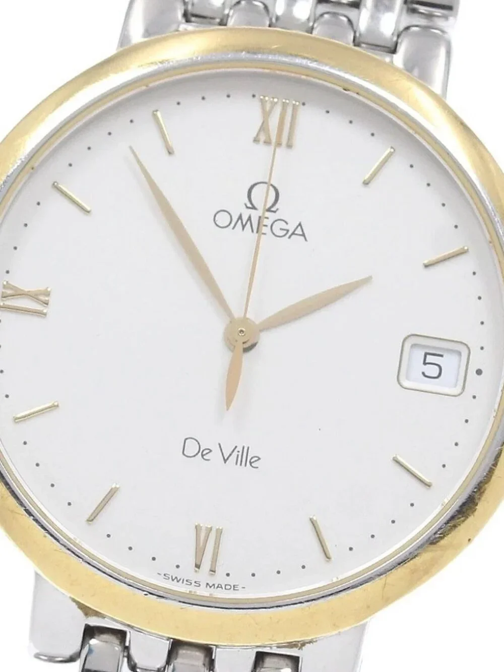 OMEGA De Ville Round date Silver Dial Quartz Men's Watch